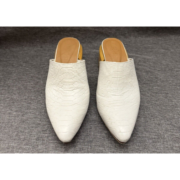James Smith Shoes - James Smith Leather White Mules style Snake Size 37 Us 6